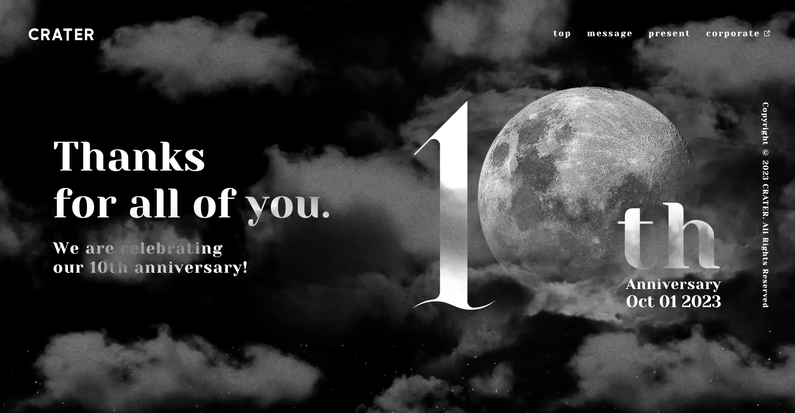 No.033   CRATER  10周年記念サイト　